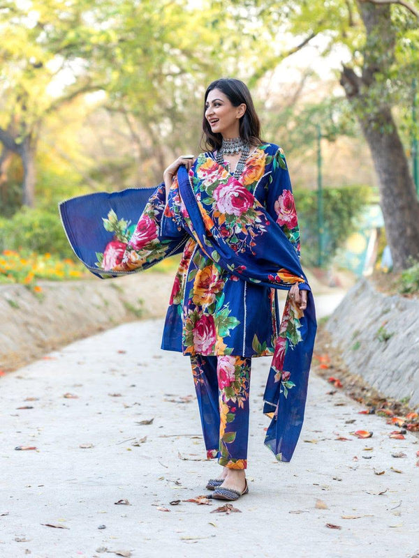 Floral Symphony Designer Suit Set
