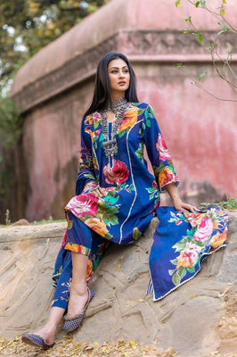Floral Symphony Designer Suit Set