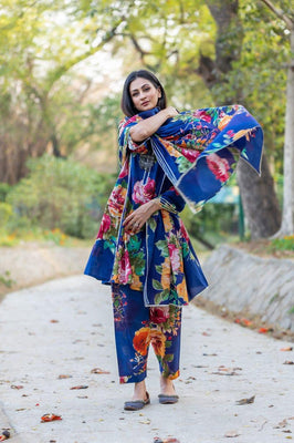 Floral Symphony Designer Suit Set