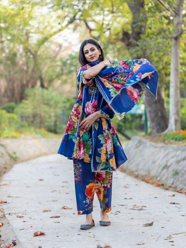 Floral Symphony Designer Suit Set
