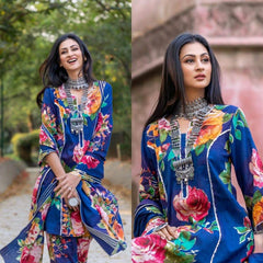 Floral Symphony Designer Suit Set