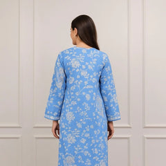 Blue Blossom Premium Cotton Ethnic Co-Ord Set