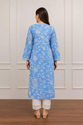 Blue Blossom Premium Cotton Ethnic Co-Ord Set