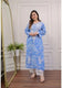 Blue Blossom Premium Cotton Ethnic Co-Ord Set