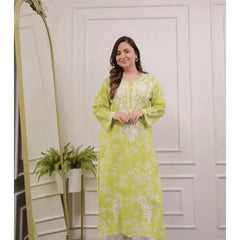 Floral Garden Green Premium Cotton Co-Ord Set