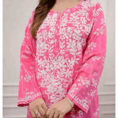 Floral Charm Pink Premium Cotton Co-Ord Set
