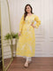 Floral Elegance Yellow Premium Cotton Co-Ord Set