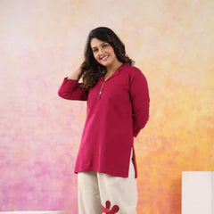 Rani Pink Floral Statement Cotton Co-Ord Set