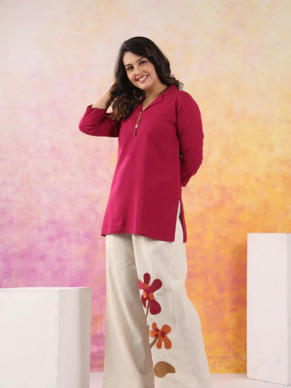 Rani Pink Floral Statement Cotton Co-Ord Set