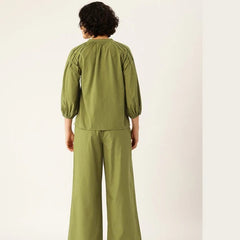 Olive Botanical Cotton Co-Ord Set