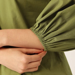 Olive Botanical Cotton Co-Ord Set