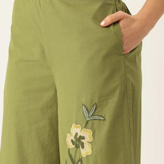 Olive Botanical Cotton Co-Ord Set