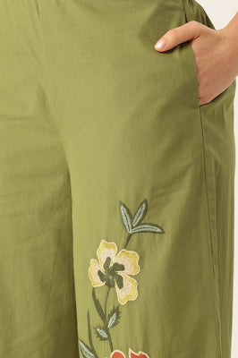 Olive Botanical Cotton Co-Ord Set