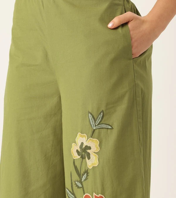 Olive Botanical Cotton Co-Ord Set